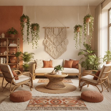 Boho interior design example