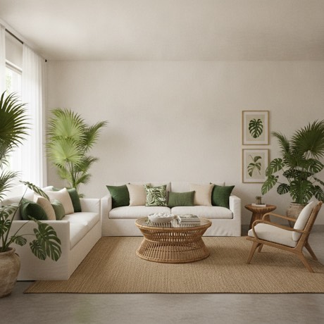 Tropical interior design example